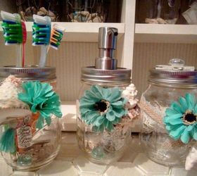14 exciting mason jar ideas you just have to try, 13 This coastal bathroom container