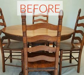 9 dining room table makeovers we can t stop looking at, Before A dark wood eyesore