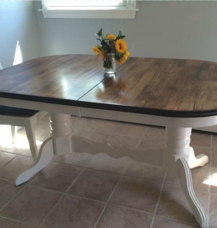 9 dining room table makeovers we can t stop looking at, After A modern farmhouse piece