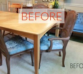 9 dining room table makeovers we can t stop looking at, Before A mismatched table and chairs