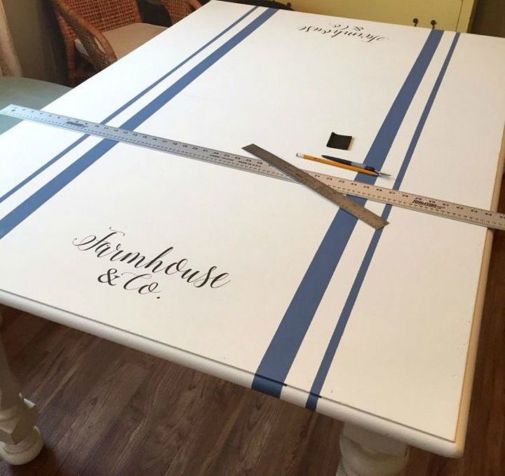 s 9 dining room table makeovers we can t stop looking at, painted furniture, After A stunning grain sack table