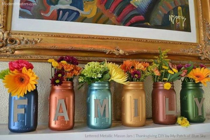 14 exciting mason jar ideas you just have to try, 7 This gorgeous metallic mantle sign