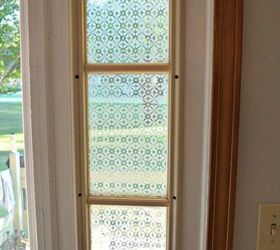 how to get privacy without curtains, Stencil a frosted pattern onto the glass