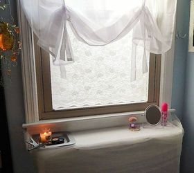 how to get privacy without curtains, Decoupage lace material onto the glass