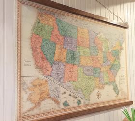vintage style hanging map