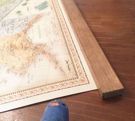vintage style hanging map