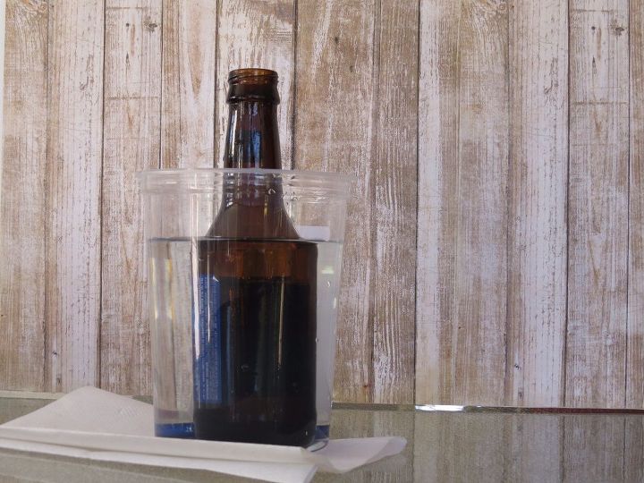 How do you remove labels from beer bottles