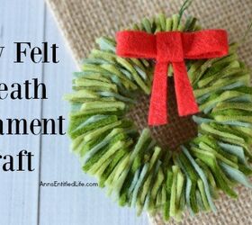 felt wreath ornament, christmas decorations, crafts, seasonal holiday decor, wreaths