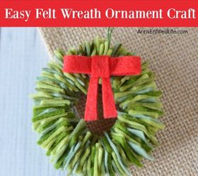 felt wreath ornament, christmas decorations, crafts, seasonal holiday decor, wreaths