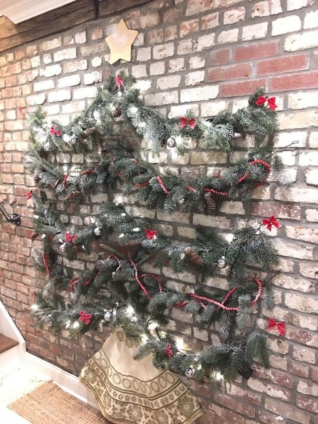 christmas tree on a wall