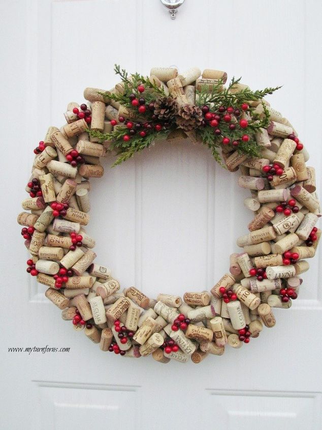 the wine cork wreath you need to make this year, crafts, wreaths