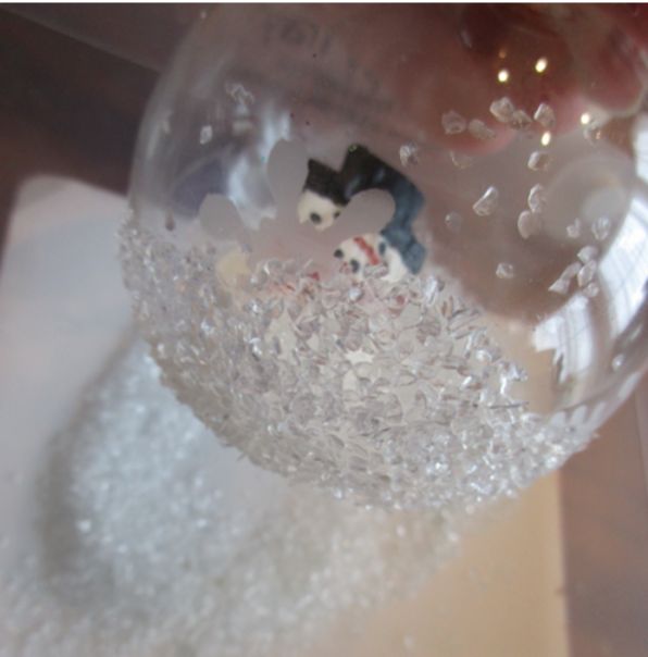 ornamento de vidro gravado boneco de neve