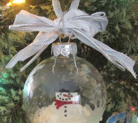 etched glass captured snowman ornament, christmas decorations, seasonal holiday decor