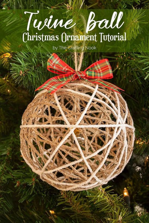 cute twine ball christmas ornament tutorial, christmas decorations, how to, seasonal holiday decor