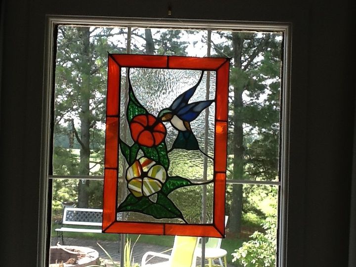 stained glass humminbird