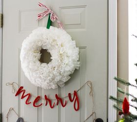 diy coffee filter wreath, crafts, painted furniture, wreaths