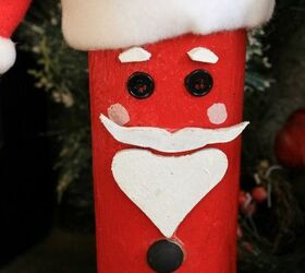 santa and frosty from cedar fence post rails, fences, woodworking projects