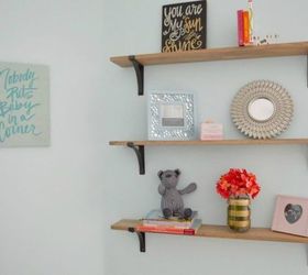 s 17 amazing nursery ideas from highly creative moms, bedroom ideas, Put up floating shelves for easy storage