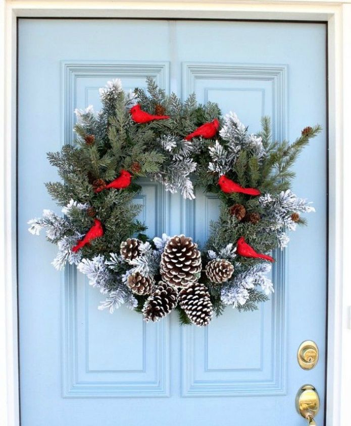 s don t hang your wreath before you see these 12 updates, crafts, wreaths, Add fake sprigs to plump it up