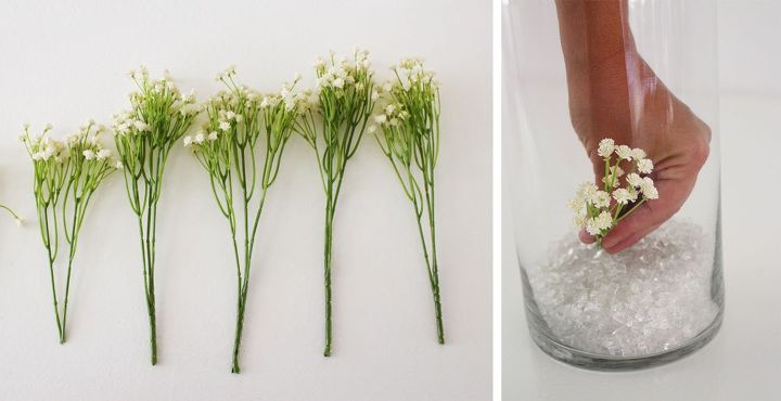 baby s breath submersible centerpiece, bedroom ideas