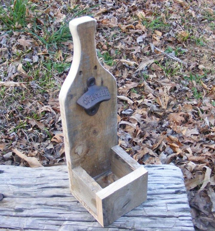 reclaimed pallet wood bottle opener, pallet