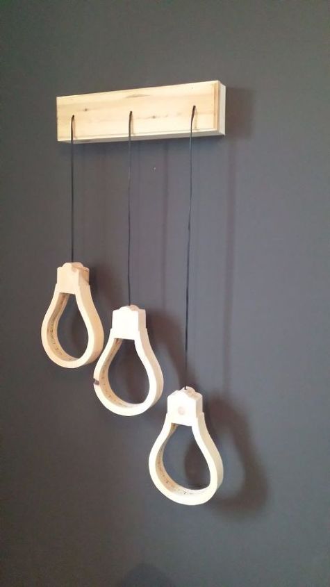 wooden light bulb shaped lamp, lighting, Hang Your Lights On The Wall