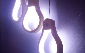 Wooden Light Bulb Shaped Lamp