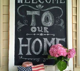 s make your neighbor s smile with these 12 inviting porch ideas, Write interchangeable messages on chalkboard