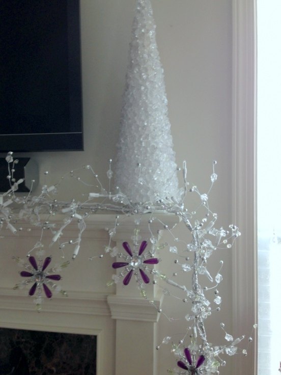 rellenos de hielo de cristal para el arbol de navidad diy