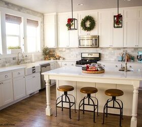 farmhouse christmas kitchen, kitchen design