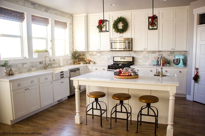 farmhouse christmas kitchen, kitchen design