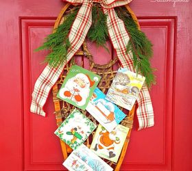 vintage snow shoe christmas wreath , crafts, wreaths