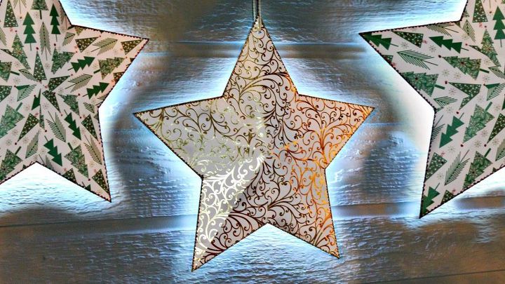 estrelas de natal de papelo luminosas
