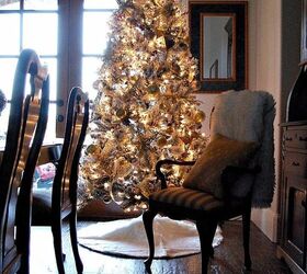 creating a white gold and silver christmas vignette