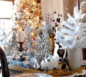 creating a white gold and silver christmas vignette