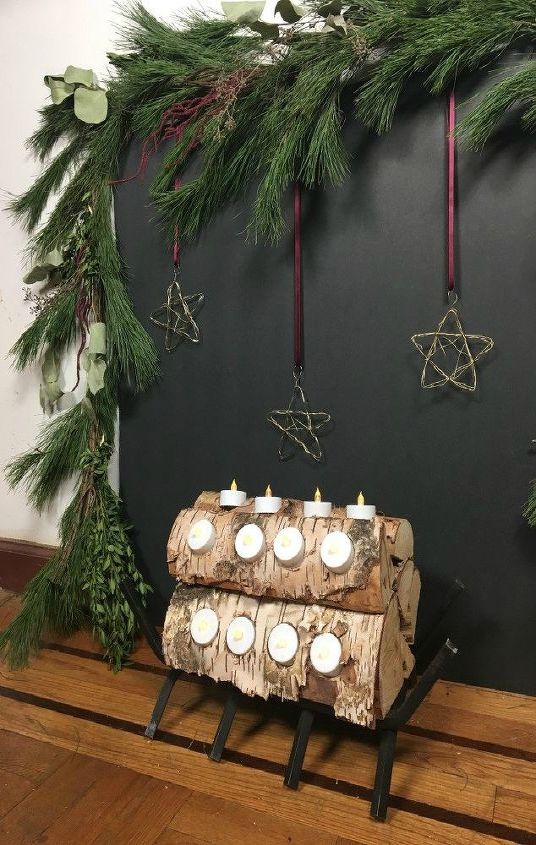 15 ideas de decoracin navidea que no tendrs que quitar, Este tronco de chimenea falso