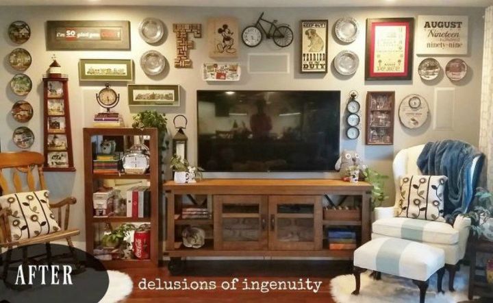 13 low budget ways to decorate your living room walls, Add a gallery wall of your favorite things