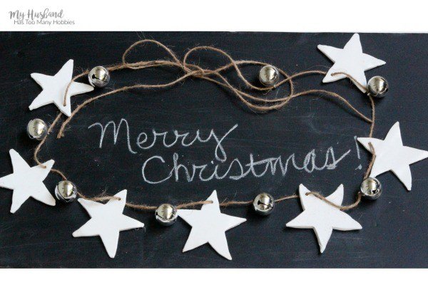 easy silver white rustic christmas garland