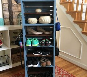 crate storage with a new spin, DIY Storage Unit with Mirror