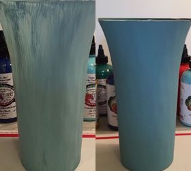 from boring to beautiful easy diy unicorn spit pansy technique, One coat of chalk paint v s three coats