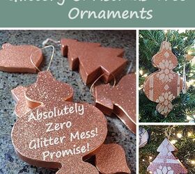  no mess glittery christmas tree ornaments, christmas decorations, seasonal holiday decor