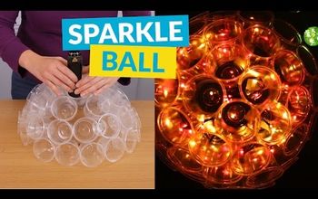 How to Turn Plastic Cups Into Giant Festive Sparkle Balls