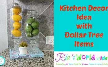 Idea de decoración de la cocina con artículos de Dollar Tree
