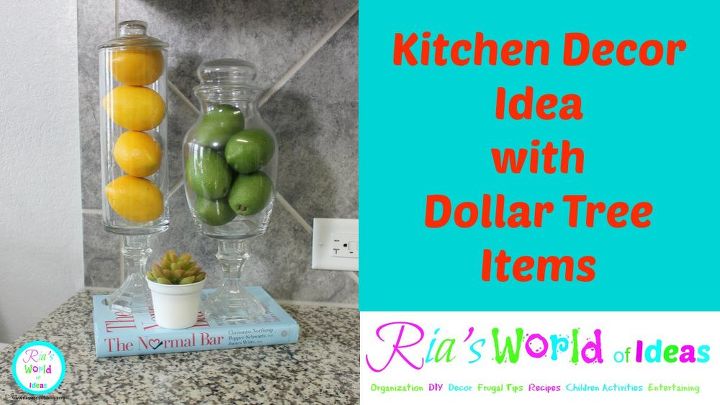kitchen decor idea with dollar tree items, home decor, kitchen design