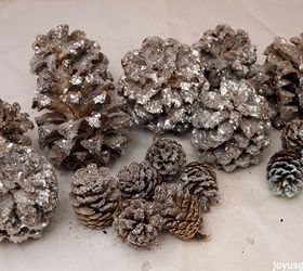 sparkling decorations how i lighten glitter pine cones, gardening, woodworking projects