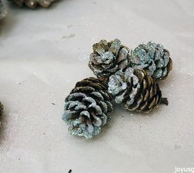 sparkling decorations how i lighten glitter pine cones, gardening, woodworking projects