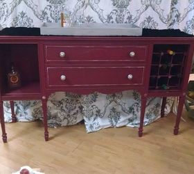 See How We Turned an Ugly Buffet Into an Elegant Wine Bar