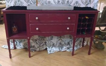 See How We Turned an Ugly Buffet Into an Elegant Wine Bar