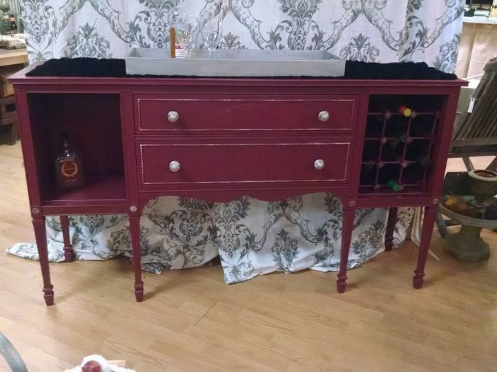 See How We Turned An Ugly Buffet Into An Elegant Wine Bar Hometalk