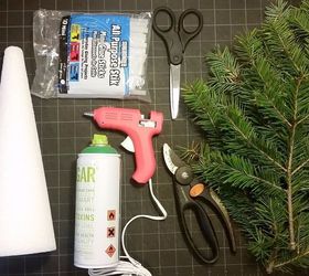 make a faux diy christmas tree with real branches, Gather your materials and let s get started